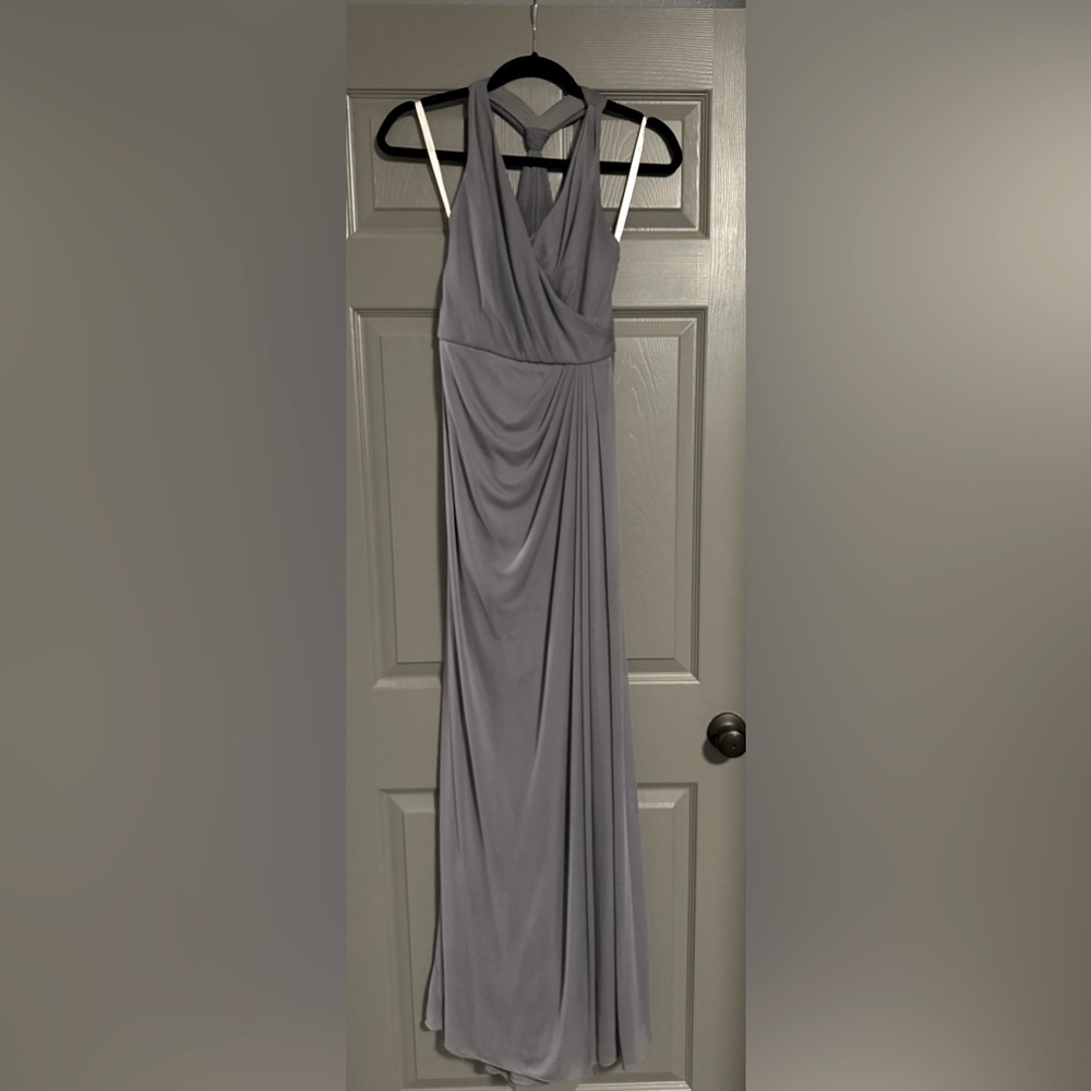 David’s Bridal size 4 Gray bridesmaid dress
